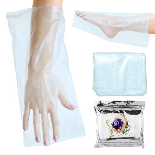 Vista 7 de 100 unidades – Guantes térmicos de cera de parafina para uso profesional o personal de manos o pies Claro