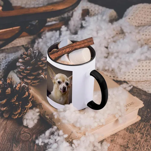 Vista 6 de 3dRose Taza de café, tamaño – 15 oz – Perro Chihuahua sin dientes, Santa Fe, Nuevo México – US32 JMR0502 – Julien McRoberts Dogs – divertido regalo