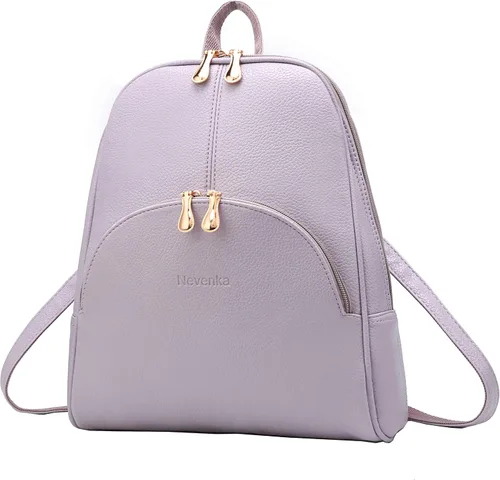 Vista 14 de Nevenka mochila informal estilo cartera de imitación cuero con cierre para mujer
