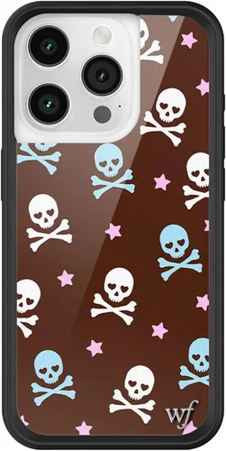 Vista 52 de Wildflower - Fundas compatibles con Apple iPhone 15 Pro Protector de goma negro, certificado de prueba de caída de 4 pies, propiedad de mujeres
