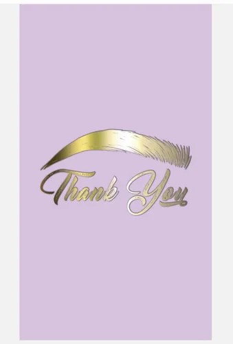 Vista 4 de BRAWNA 100 tarjetas de agradecimiento para el cuidado posterior del delineador de ojos PMU - Suministros de PMU - Kit de microblading - Negro 2-Negro