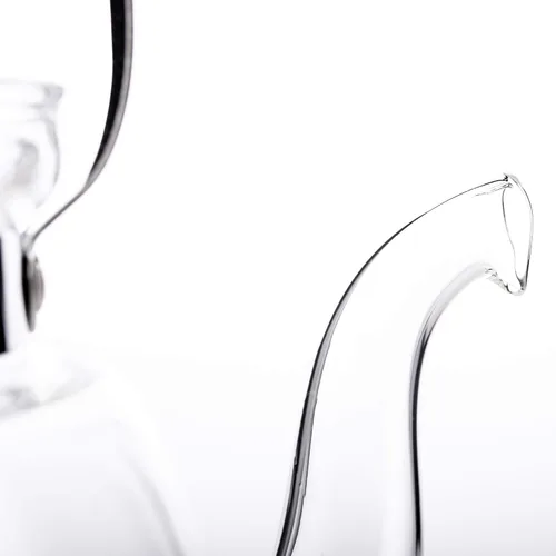 Vista 4 de Yama - Hervidor de agua chino de 40 onzas, tetera de vidrio borosilicato con mango de bambú y rejilla de calefacción de acero inoxidable, vidrio