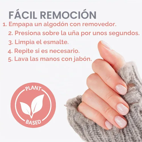 Vista 7 de ella+mila Removedor de esmalte de uñas de acetona 100% pura para acrílico