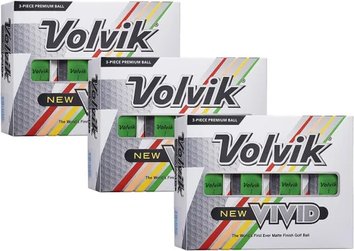 Vista 8 de Volvik Juego de 3 pelotas de golf de color mate de alta visibilidad, 3 docenas (36 bolas)