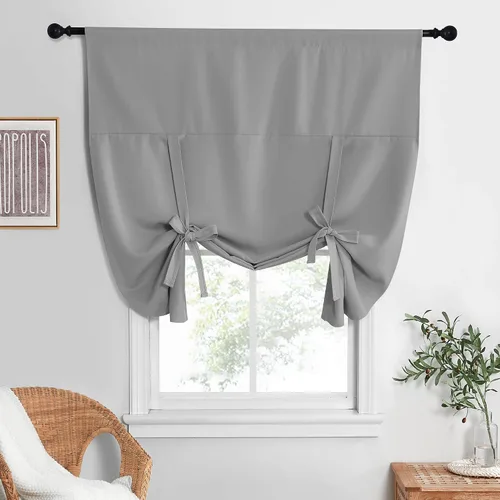 Vista 59 de NICETOWN Cortina Opaca con Aislamiento Térmico – Persiana Enrollable para Ventana de Bebé para Dormitorio/Acción de Gracias