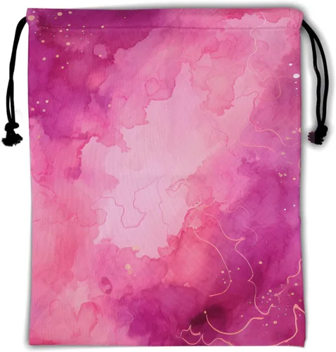 Vista 13 de Bolsa de agarre de gimnasia resistente al agua con cordón ajustable para Patrón de mármol de oro negro
