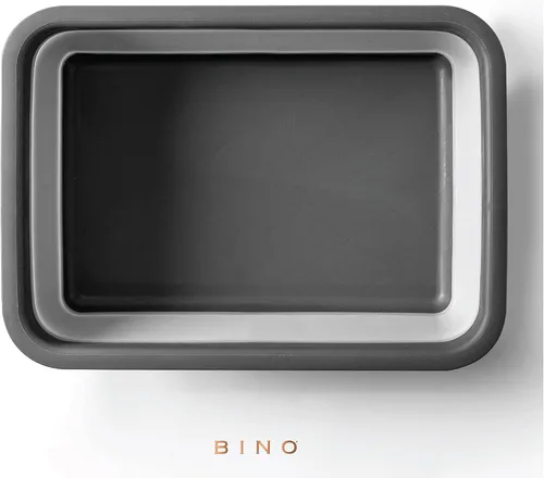 Vista 6 de BINO Lavabo plegable – Gris Tina portátil Cocina Camping Fregadero Artículos esenciales para el hogar Viaje de bebé Plato plegable