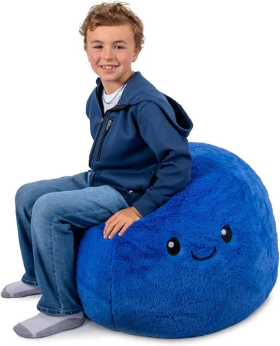 Vista 23 de Big Joe Avocado PlushiPals - Silla de puf súper suave para niños, ultra suave mezcla de poliéster y peluche, 2.5 pies recargable 2.5 feet