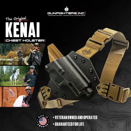 Vista 2 de Kenai - Funda de pecho para Glock, color negro