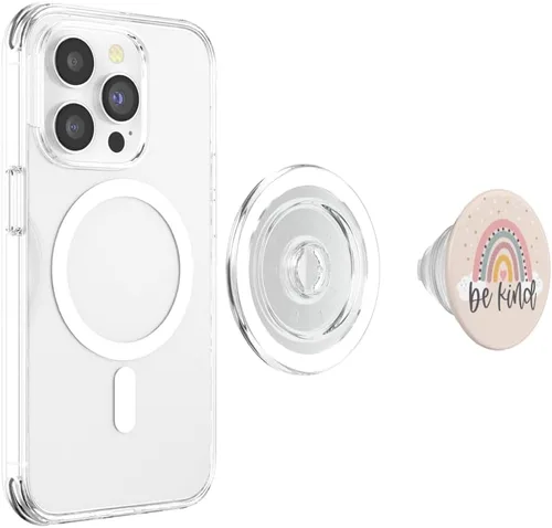 Vista 3 de Be Kind - Lindas citas positivas de arco iris, frases inspiradoras PopSockets MagSafe PopGrip para iPhone