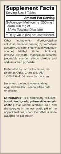 Vista 10 de Jarrow Formulas SAM-e 0.007 oz Suplemento dietario en cápsulas, SAMEBX, 1, 1
