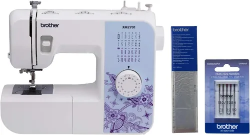 Vista 9 de Máquina de coser Brother XM2701 liviana, con todas las funciones, con 27 puntos, función automática para hacer ojales en 1 paso, 6 pies de costura