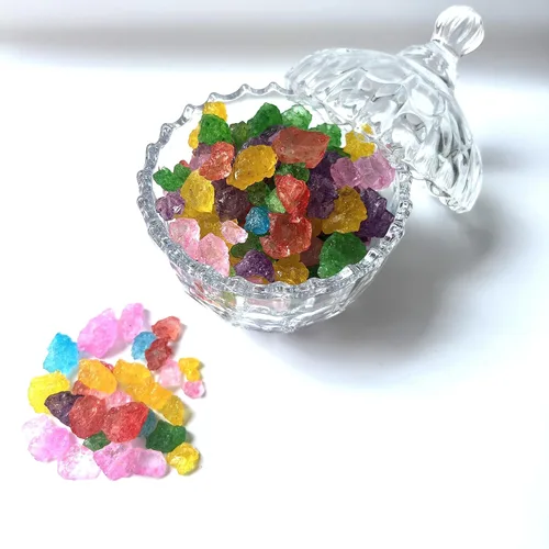 Vista 5 de SweetGlob Gemas grandes de caramelo de azúcar de roca antiguas, cristales de roca de azúcar en trozos (sabores surtidos, 1 libra)
