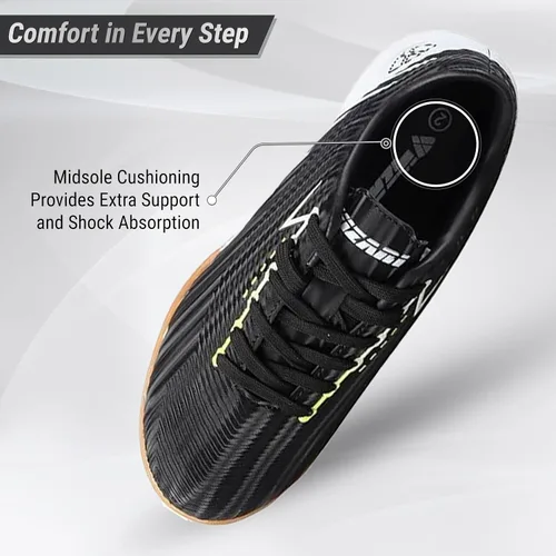 Vista 3 de Vizari Tesoro - Tenis de fútbol para interiores para hombres y mujeres, parte superior sintética ligera con costuras en relieve, suela de goma que