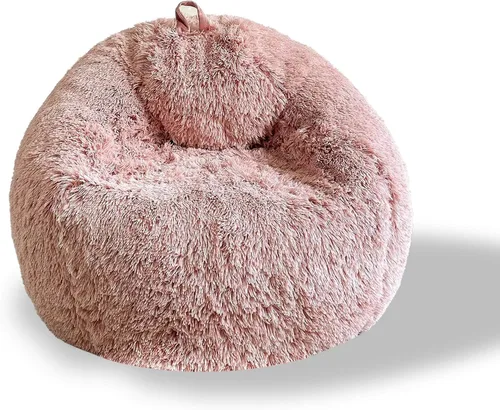 Vista 70 de BCU Funda para Silla Puf Ultra Suave Esponjosa de Piel Sintética Falsa Funda para Puf de Felpa Funda para Sillas de Sala de Estar para Adultos