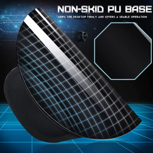 Vista 7 de Flutesan 9 alfombrillas ergonómicas para mouse con reposamuñecas, almohadillas de mouse negras de espuma viscoelástica antideslizante, cómoda