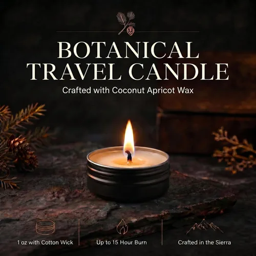Vista 3 de Hemlock Park Desert Collection - Juego de velas de té de tamaño de viaje