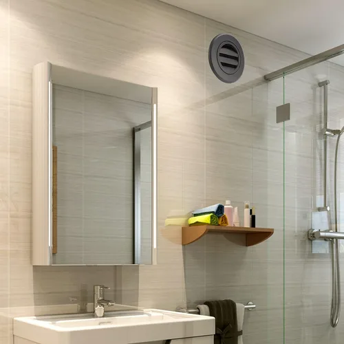Vista 6 de Hon&Guan Soffit Vents - Ventilación de escape de aluminio Soffit de 4 pulgadas con malla de pantalla integrada para baño, cocina, dormitorio
