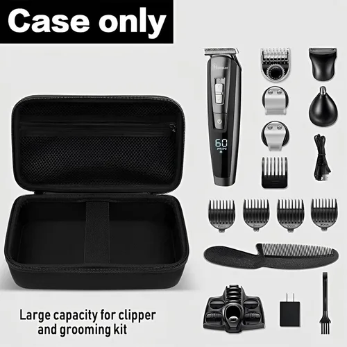 Vista 5 de AMSAMOTION Funda de viaje para Braun MGK3 BT5 BT7 Series Trimmer MGK3335 MGK3221 MGK3245 BT3221 BT5260 BT3240 BT5265 BT7240 Recortadora de barba