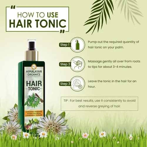 Vista 5 de Himalayan Organics - Tónico de cabello virgen puro de prensa en frío - 6.8 fl oz/6.8 Fl.Oz