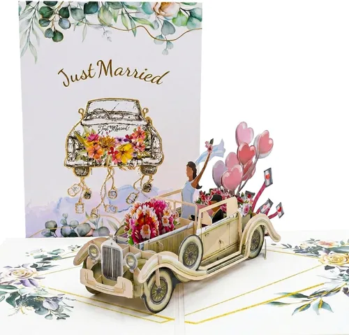 Vista 7 de Tarjeta de cumpleaños desplegable 3D – Elegante tarjeta de felicitación emergente de pastel floral de mariposa rosa para mujeres, mamá, esposa