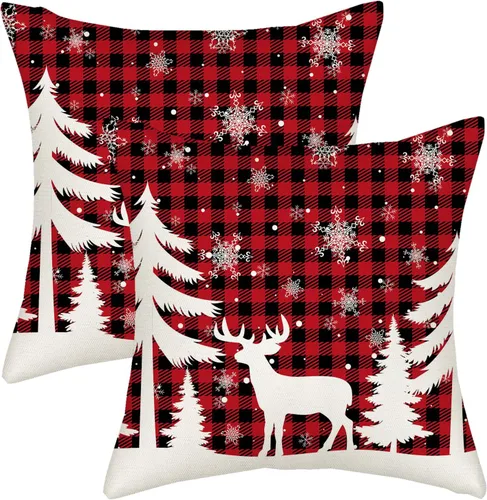 Vista 39 de Juego de 2 fundas de almohada para el 4 de julio, 16 x 16 pulgadas, Día de la Independencia, Día de los Caídos, decoración al aire libre, almohadas