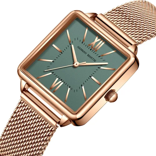 Vista 2 de Reloj de pulsera vintage para mujer, estilo cuadrado, estilo vintage, para mujer