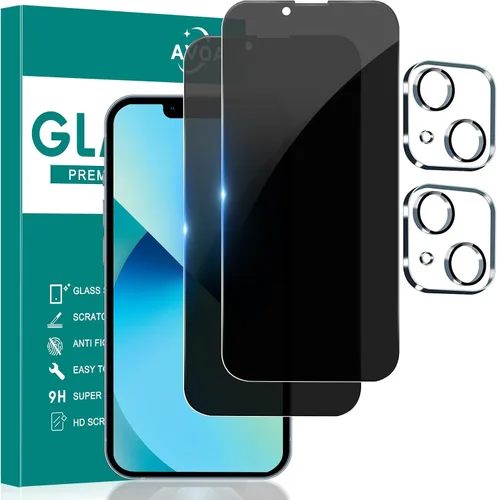 Vista 33 de Paquete de 2 protectores de pantalla de privacidad para iPhone 11/iPhone XR, pantalla de privacidad iPhone 11 de 6.1 pulgadas, película de vidrio