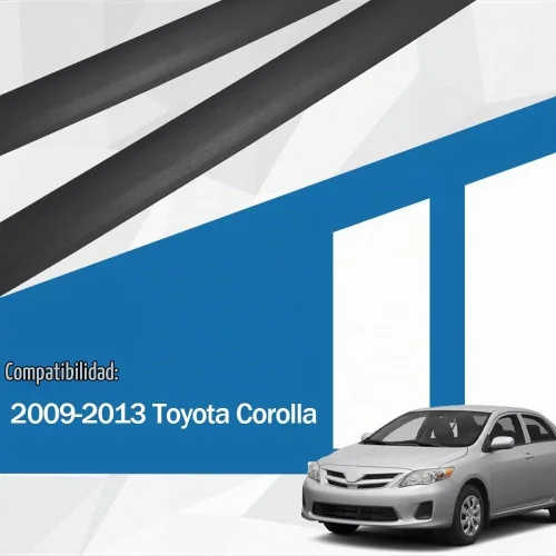 Vista 2 de Moldura de techo lateral izquierdo y derecho negro para Toyota Corolla 2009-2013