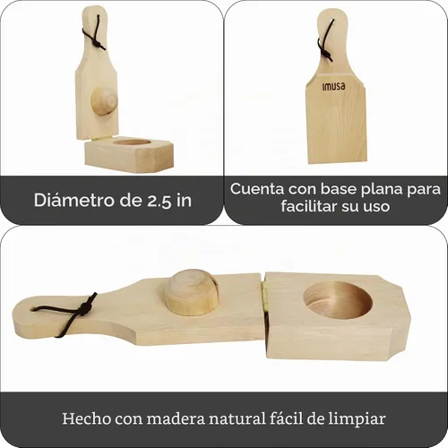 Vista 2 de Tostonera para relleno de tostones. por Imusa Diámetro del molde: 2 3/4 pulgadas, longitud total de 8 pulgadas, práctica correa para colgar, 1