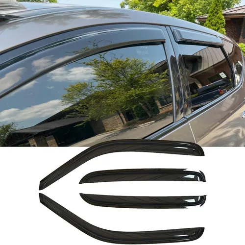 Vista 16 de Viseras de ventana para Nissan Rogue 2009-2013, Rogue Select 94076 2014-2015 4pcs Outside Tape-on Rain Guards Dark Smoke Window Vent Deflector