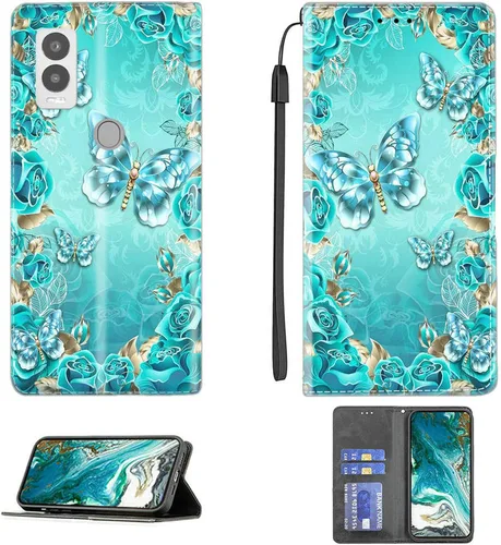 Vista 203 de Aroepurt Funda para UMIDIGI G1 Plus compatible con UMIDIGI G1 Plus Funda para teléfono Funda de piel sintética con función atril magnética CPT15