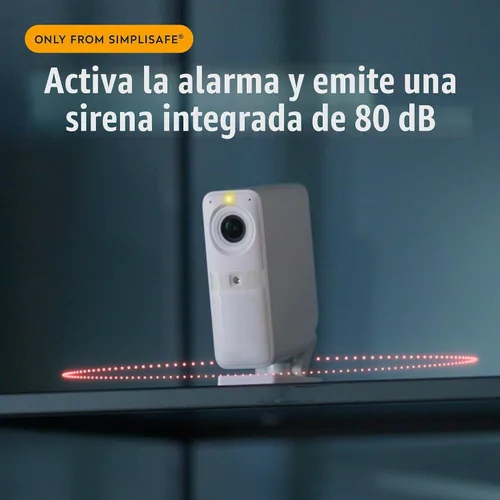 Vista 3 de SimpliSafe Cámara de Seguridad Inalámbrica para Interiores Smart Alarm