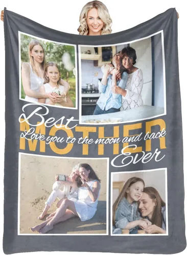 Vista 45 de Manta personalizada con fotos, mantas personalizadas con imagen para madre, padre, niños, hermana, amigos, parejas, cumpleaños, 1 foto, 30 x 40