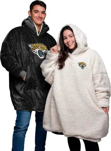 Vista 11 de FOCO NFL Unisex NFL Team Reversible Oversized Sherpa Hoodie Sweatshirt Big Logo Hoodeez