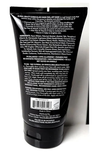 Vista 8 de Global Beauty Care Máscara negra despegable – Mascarilla facial de carbón para limpieza profunda, eliminación de puntos negros, minimización