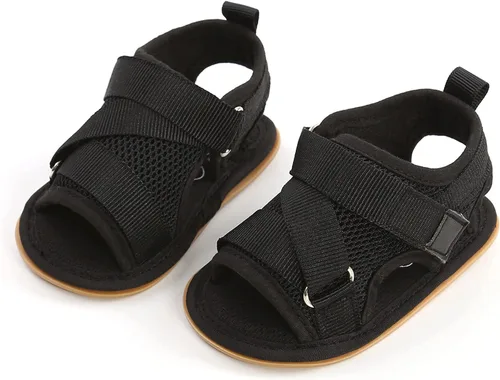 Vista 46 de Sandalias de verano para bebés, niñas y niños, unisex, antideslizantes, suela suave, transpirable, para primeros pasos, zapatos de playa al aire