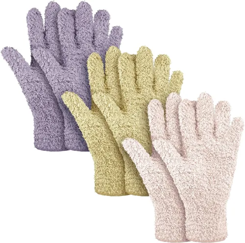 Vista 24 de Patelai 12 pares de guantes de microfibra para plantas y hojas, talla S Colores surtidos