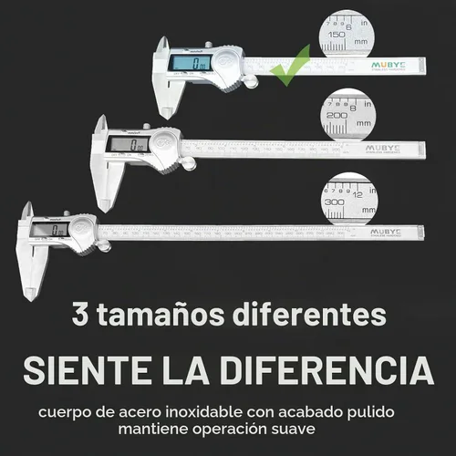 Vista 2 de Herramienta de medición del micrómetro del calibrador de Digitaces, 6 pulgadas/492.1 ft m
