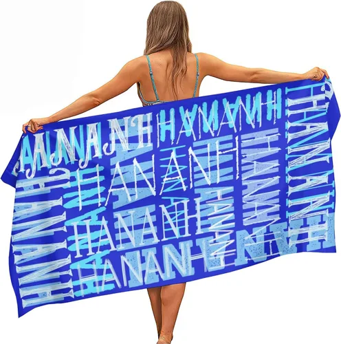 Vista 18 de Toalla de playa con nombre personalizado para adultos, niños, toalla de playa súper suave de secado rápido para niñas y niños, toalla de playa