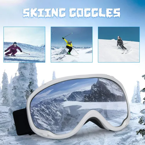 Vista 6 de Gafas de esquí para hombre y mujer, gafas de snowboard OTG, gafas deportivas de nieve para jóvenes y adultos