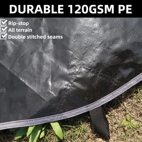 Vista 5 de DANCHEL OUTDOOR B5PRO/B2/B2A Campana Huella de la tienda de campaña, 3/4/5/19.7 ft impermeable lona redonda hoja de tierra para lona yurta tienda