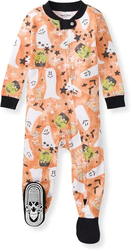 Vista 10 de Burt's Bees Baby Pijama para bebé niña, 100% algodón orgánico, pijama de una pieza, overol diagonal con cremallera, ajuste cómodo