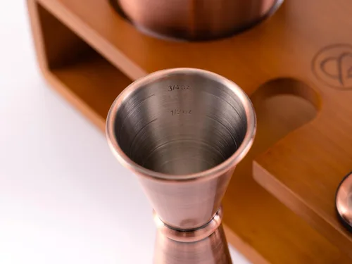Vista 11 de Mint & Mortar Coctelera, kit de barman de 7 piezas con soporte, botella coctelera de Martini de 24 onzas, herramientas de barra de acero inoxidable