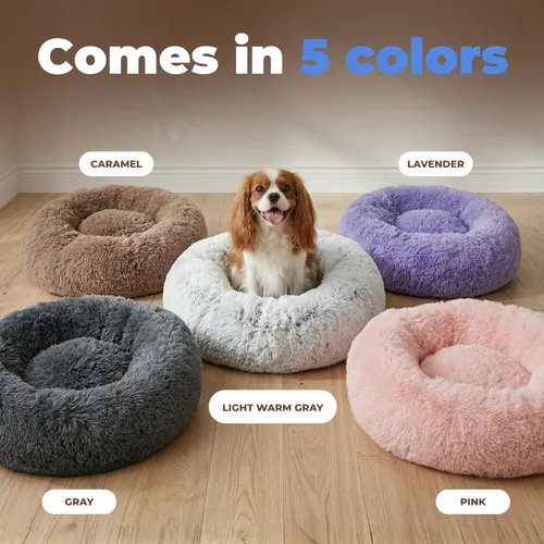 Vista 6 de Best Pet Supplies Casa para Perros Cama Colchoneta Carpa Interior Redonda Suave de Felpa para Razas Pequeñas, Medianas y Grandes - Lavanda, 20 x 20