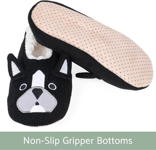 Vista 3 de Elanze Designs Pantuflas suaves antideslizantes con forro de felpa para interior para mujer
