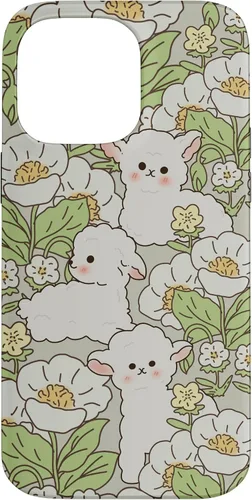 Vista 21 de Funda para iPhone 16 con diseño de oveja, cordero, margarita, granjero