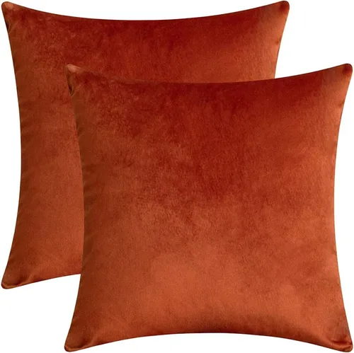 Vista 19 de Juego de 2 fundas de almohada de terciopelo para sofá y cama, 18 x 18 pulgadas, color aguamarina