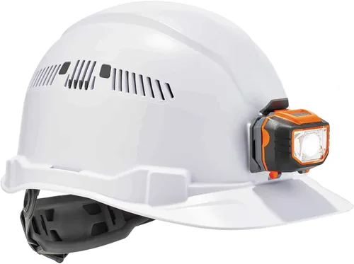 Vista 10 de Casco duro ventilado estilo gorra, con suspensión de trinquete, Clase C, Ergodyne Skullerz 8972, naranja