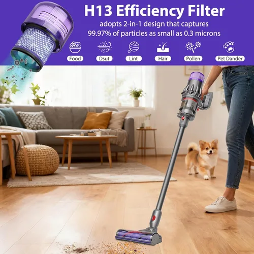 Vista 7 de Lemige Paquete de 2 piezas de repuesto para filtros de vacío V9 SV18 para Dyson V9 Motorbar SV18 Digital Slim Aspiradora inalámbrica, para filtro